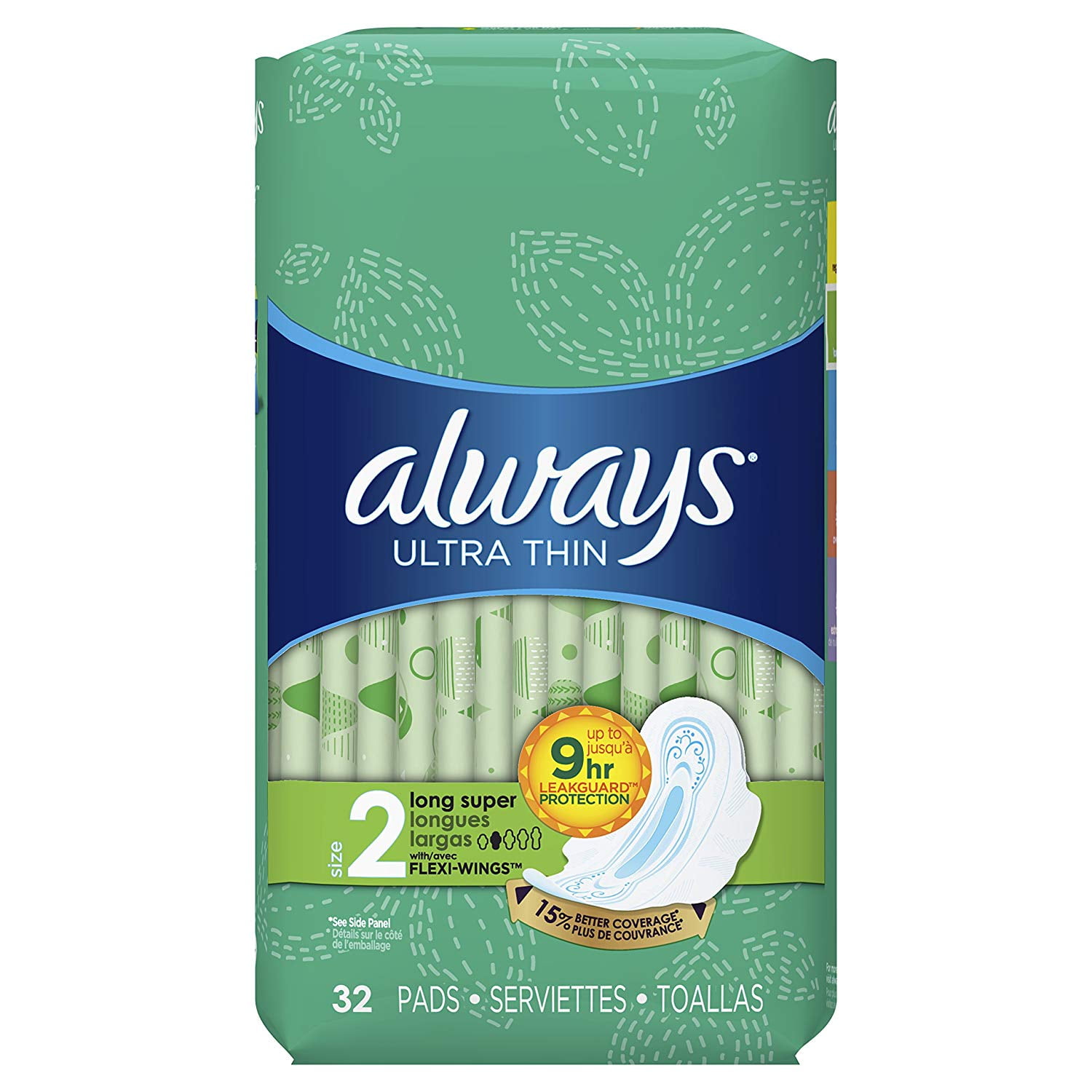 Always Ultra Thin Feminine Pads for Women, Size 2, Super…