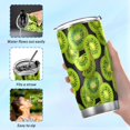 thumbnail image 4 of Tumbler Kiwi Green Summer Insulated Office Coffee Cup Back to School Beverage Container Travel Mug with Straw and Lid Double Wall Stainless Steel 20oz, 4 of 5