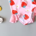 thumbnail image 5 of Gubotare Girls' Swimwear Girls Long Sleeve Swimsuits One Piece Rash Guard Bathing Suit with Ruffle Butt 5T 6T (Light Pink,5-6 Years), 5 of 8