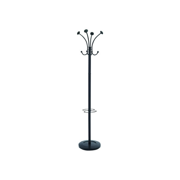 Alba Stily - Portemanteau - 8 Crochets - Acier Enduit de Poudre - Noir