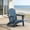 Cobalt Blue, variant on Folding Adirondack Chair, All-Weather HDPE Patio Chair with Cup Holders, Navy