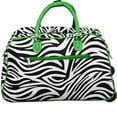 thumbnail image 5 of World Traveler Zebra 21-Inch Carry-On Rolling Duffel Bag - Pink Trim Zebra, 5 of 10