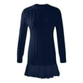 thumbnail image 6 of TrdSipl Women"s Ribbed Knit Sweater Dress Trendy Crewneck Patchwork Pleated Knit Dresses 2025 Fall Casual Long Sleeve Short Dress, 6 of 7