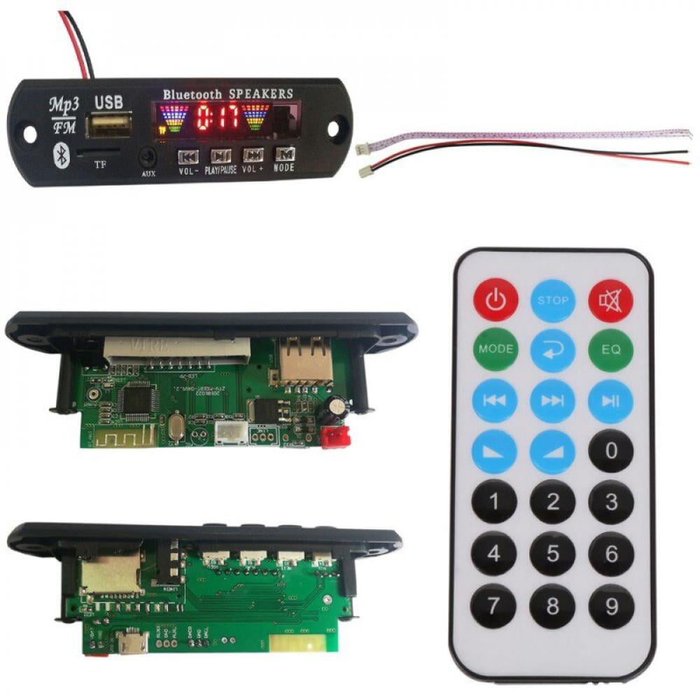 Wireless Bluetooth 12V MP3 WMA Decoder Board Audio Module USB TF Radio For Car 