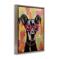 thumbnail image 4 of Stupell Industries Dog with Fun Glasses Animals Painting Brown Floater Framed Canvas Art Print Wall Art, 25 x 31, 4 of 10