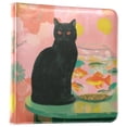 thumbnail image 2 of PU Leather Photo Album with Self-Adhesive Pages Scrapbook DIY Picture Holds 20+ Sheets Black Cat and Goldfish Bowl, 2 of 9