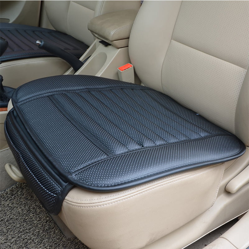 Car Front Seat Cushion, Breathable PU Leather Bamboo Charcoal