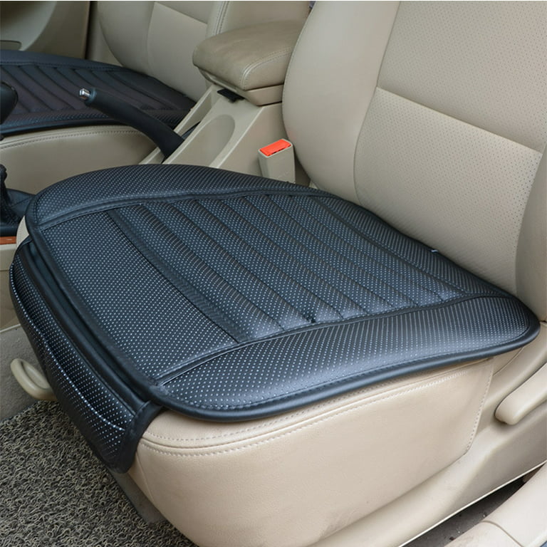 CAPITAUTO Car Seat Cushion,Car Seat Cover Universal Bottom Driver  Pad,Bamboo Charcoal Comfortable and Breathable Fabric Seat Cushion with  Storage