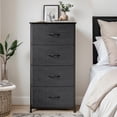 thumbnail image 5 of ModFusion Black 4-Drawer Fabric Dresser with Steel Frame & Wood Top, Storage for Adults & Teens, 5 of 9