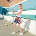 thumbnail image 5 of Girls' Skorts Elastic Waist Skorts with Inner Shorts Athletic Workout Shorts Skirts Stars and Sparkles Large, 5 of 9