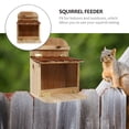 thumbnail image 2 of EeaseMX Comedero para ardillas, mesa de picnic de madera, soporte para almacenar alimentos, comedero para mascotas en el patio trasero, 2 of 7