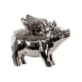 thumbnail image 2 of UTC34238 Ceramic Standing Winged Pig Figurine Polished Chrome Finish Silver, 2 of 2