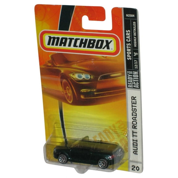 Matchbox Sports Cars 12/17 (2007) Dark Green Audi TT Roadster Toy Car #20