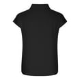 thumbnail image 6 of Mittory Women's Elegant V Neck Pleated Sleeveless Blouse Chiffon Work Shirt Tank Top, 6 of 7