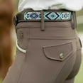 thumbnail image 3 of Equinavia Estelle Womens Hand Beaded Leather Equestrian Horse Riding Belt, 3 of 11
