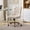 Beige + Velvet + American Design, variant on Modern Velvet Upholstered Tufted Button Office Chair with Golden Metal Base