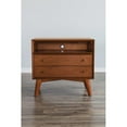 thumbnail image 4 of Alpine Furniture Flynn Large Wood 2 Drawer Nightstand in Chestnut (Brown), 4 of 8