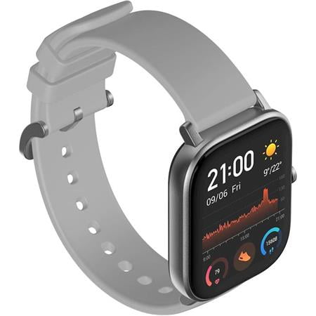 Amazfit - GTS Smartwatch 42mm Aluminum - Lava Gray With Silicone Band