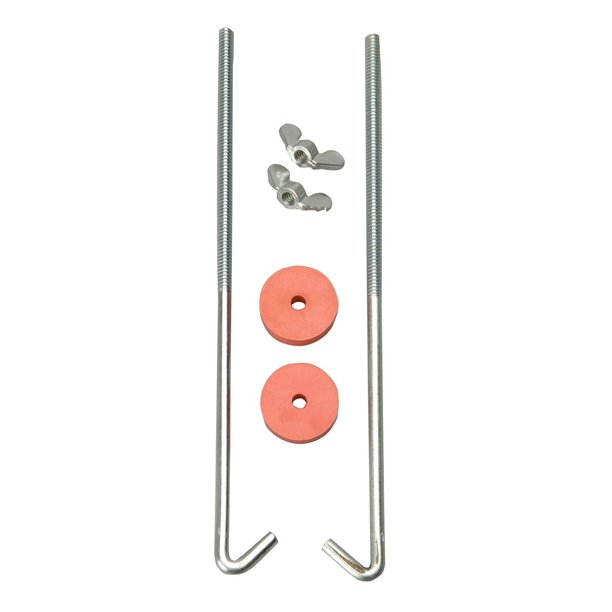 Road Power 96612 J Hook Battery Hold down bolts, 2Pack, Chrome, 12