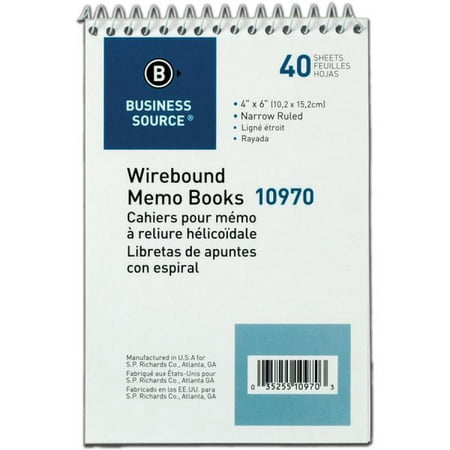 Business Source Wirebound Memo Books