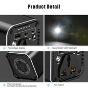 AC Outlet Portable Laptop Power Bank, Universal 116Wh/31200mAh 100W Travel Charger, Black