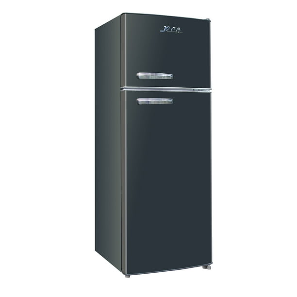 RCA 7.5 Cu. Ft. Retro Top Freezer Refrigerator RFR786, Black Walmart