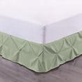 thumbnail image 3 of D.N.G. BEDDINGS 1 Piece Pinch Pleated Bed Skirt, 10 Inch Deep Pocket, 800 Thread Cotton 100% Egyptian Cotton, King Size (76" x 80") Inch, Solid Light Sage, 3 of 3