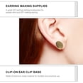 thumbnail image 3 of EeaseMX 80 piezas de clips para pendientes, accesorios de joyería DIY, base para clips de oreja (plata, dorado), 3 of 7