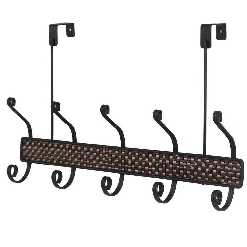 over The Door 5 Hook Rack Bronze