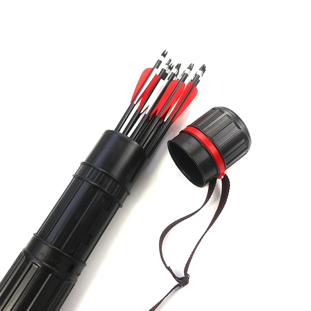 MOKKHNB 2Pcs Adjustable Telescopic Design Arrow Storage Tube for Hunting Accessories Black PP