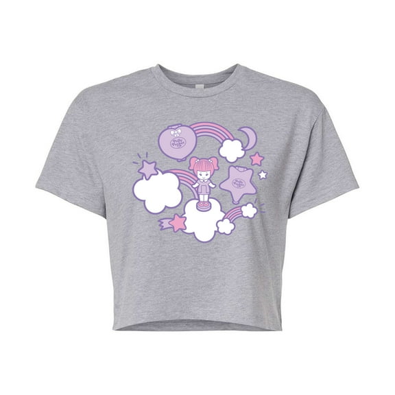 Polly Pocket - Sticker Collage - Junior's - Women's Cropped T-shirt