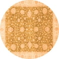 thumbnail image 1 of Ahgly Company Indoor Round Oriental Orange Traditional Area Rugs, 6' Round, 1 of 4