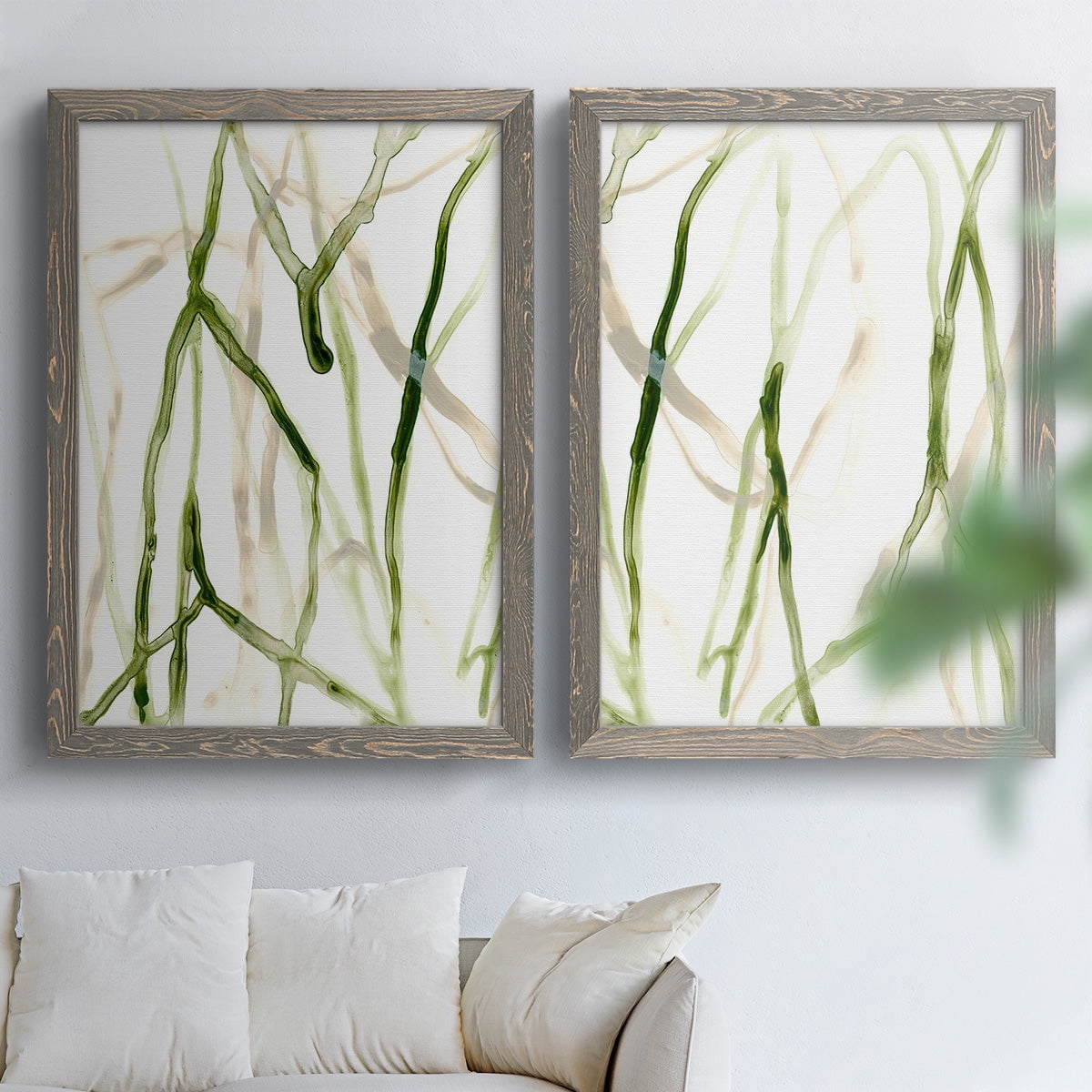 Runnel VII - Premium Framed Canvas 2 Piece Set - Ready to Hang
