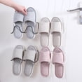 thumbnail image 2 of FRCOLOR slippers rack Double-layer Shoes Rack Wall Mount Slippers Hanging Shelf Slipper Storage Organizer (White),8.66"X3.94"X3.54", 2 of 4