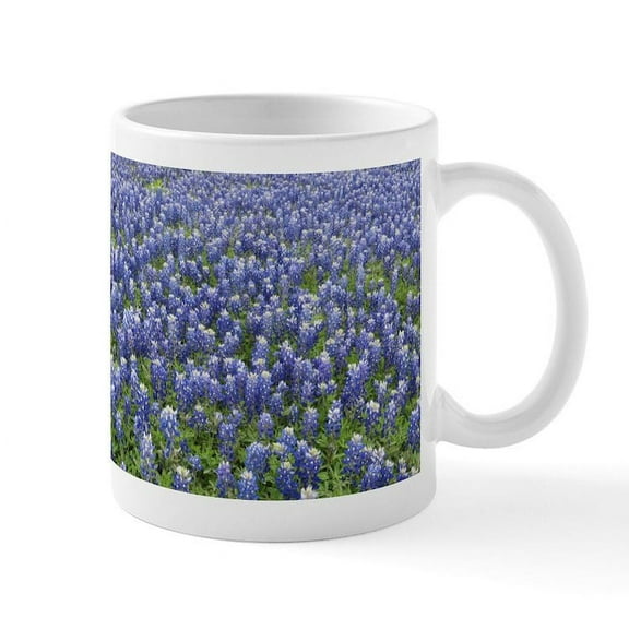 CafePress - Bluebonnets Stainless Steel Travel Mugs - 11 oz Ceramic Mug - Novelty Coffee Tea Cup