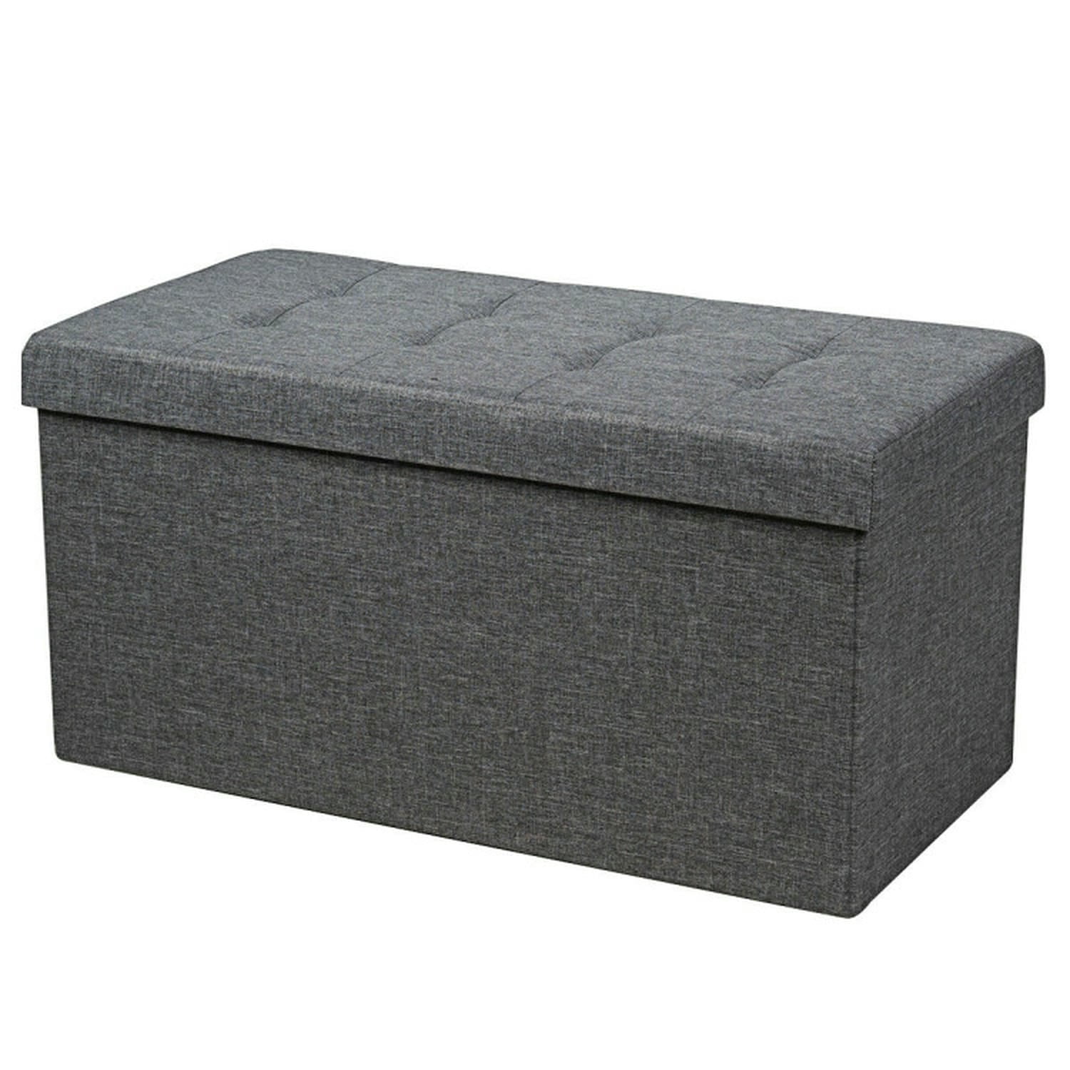 Kadyn Morden Bedroom Bench, 31.5" Storage Ottoman Bench with Removable Storage Bin for Bedroom, Entryway, Dark Gray