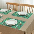 thumbnail image 5 of Merry Christmas Green Winter Xmas Trees Rectangle Dining Placemat 4PCS Durable Linen Placemats 12 X 18 Inch Winter Table Mats for Party Kitchen Dining Decor for Kitchen,Kitchen Table Mats, 5 of 5