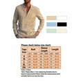 thumbnail image 2 of Henley Linen Long Sleeve Shirts for Men Cotton Loose Casual Summer Beach Yoga T Shirt Tops, 2 of 3