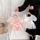 thumbnail image 2 of Body dulce de verano para niñas, mono infantil de malla bordada, mangas abullonadas de encaje, vestido de princesa de cumpleaños de una pieza para niños pequeños, 2 of 6