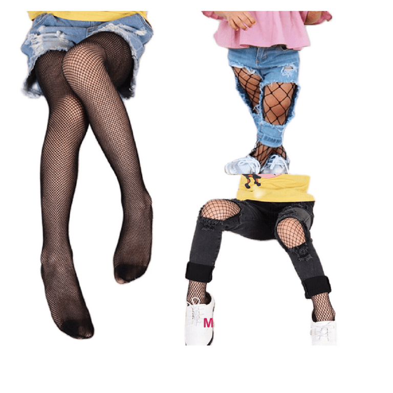 Baby Girls Stuffed Pantyhose Fashion Ruffle Mesh Leggings Fishnet