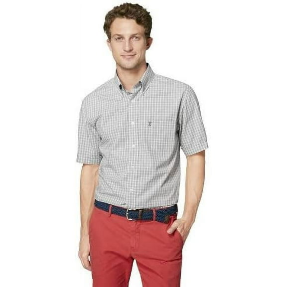 Arrow Plaid Poplin Casual Button-Down Shirt