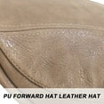 thumbnail image 3 of Hats for Men Leather Ivy Flat Cap Gatsby Driving Cabbie Hat, 3 of 5