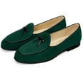 thumbnail image 6 of Journey West Suede Tassel Loafer For Women Slip-on Belgian Penny Loafers Shoes For Women Green US 7.5, 6 of 6