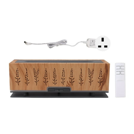 

Cccanaooolceie Flame Aroma Diffuser Air Humidifier 3D Flame Hollow Home Office Ambient Night Light Aroma Diffuser 100240V Light Wood Grain UK Plug