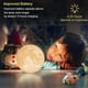 thumbnail image 4 of Lámpara de luna, luz de noche, lámpara de noche impresa en 3D, con soporte, control remoto/táctil y recargable por USB, ideal para niñas y niños (10 cm), 4 of 5