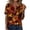 Brown, variant on Minjewel Womens T Shirts Casual V Neck Short Sleeve - Fall Leaves Print Button Detail, T Shirts for Women Seasonal Graphic Tee, Summer Tops for Women for Autumn,Brown L