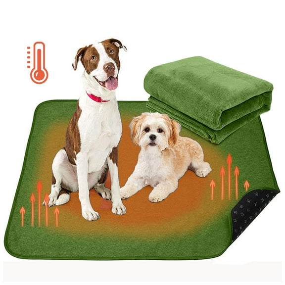 PRETXORVE Winter Self Warming Pet Mat Cats Dogs Bed Self Heating Cats Dog Mat Extra Warm Pet Pad for Indoor Outdoor Pet Non Slip Machine Washable Pet Mat Solid Color