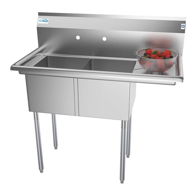 Pemberly Row Évier de Cuisine et Utilitaire en Acier Inoxydable Argenté