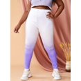thumbnail image 1 of Jeggings Talla Extra Cintura Alta Delgado Estampado 3D Ombre Rosegal Leggings de talla grande, 1 of 5