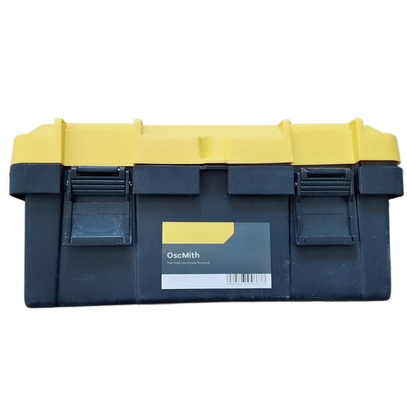 OscMith Tool chests not of metal [furniture], 7-Inch Tool Box, Three-Layer Folding Plastic Storage Toolbox, Multi-Function Organizer with Tray and Dividers